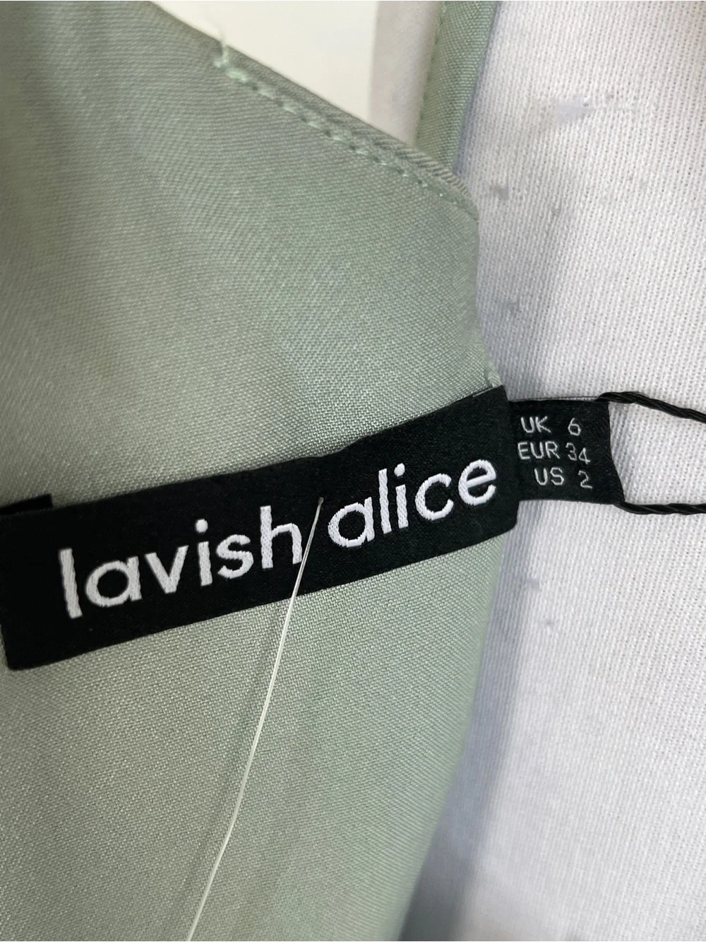 NWT! Lavish Alice‎ pleated cape-sleeve midi dress Sage Green Size 2